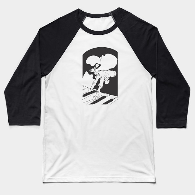 The Limbos - Piano Man Baseball T-Shirt by TheLimbos